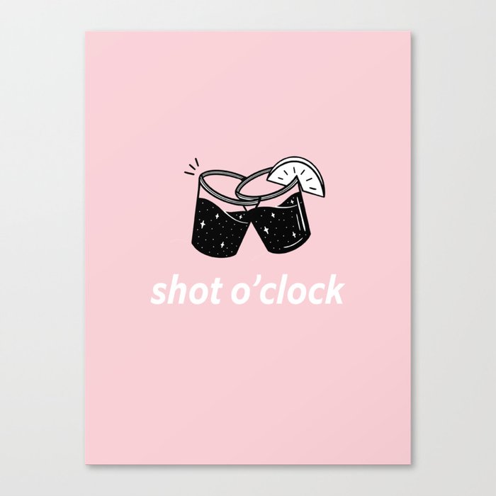 Shot O'Clock Graphic Canvas Print