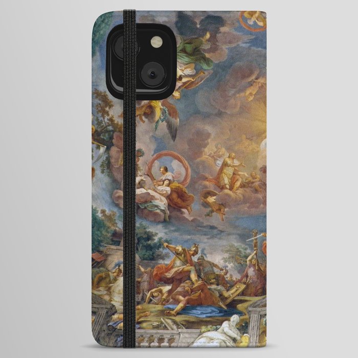 Ceiling in the Villa Borghese, Rome. The Apotheosis of Romulus by Mariano Rossi iPhone Wallet Case