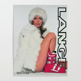 Lange Ski Girl Warm Inside  Poster | Skis, Digital, Powder, Advertisement, 90S, Boots, Sexy, 1990S, Graphicdesign, Vintage 