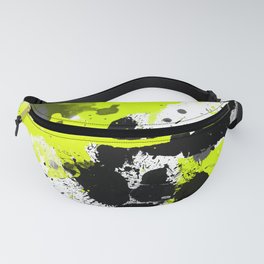 Lime Yellow Black Spats Fanny Pack