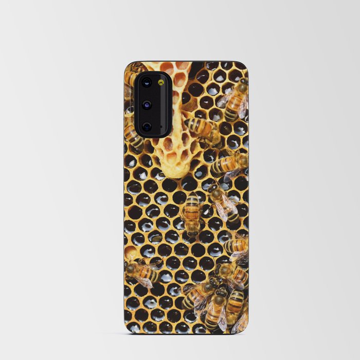 swarm of bees on honeycomb Android Card Case