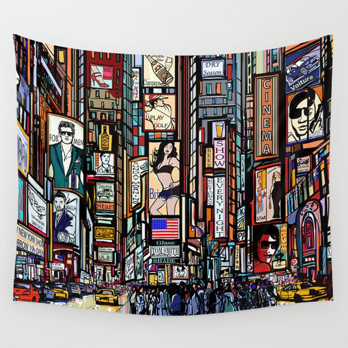 Street in New York city Wall Tapestry