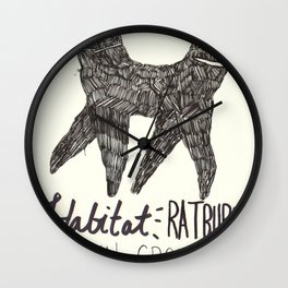 habitat / ratburn / john crodian / oyster boy poster 2 Wall Clock