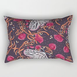 Moth pattern dark 002 Rectangular Pillow