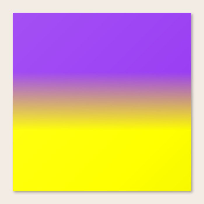 Neon Purple and Neon Yellow Ombré Shade Color Fade Canvas Print by