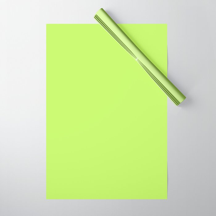 SPRING BUD SOLID COLOR. Bright green color plain pattern  Wrapping Paper