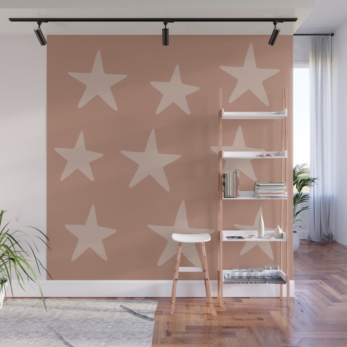 Star Pattern Soft Clay Wall Mural