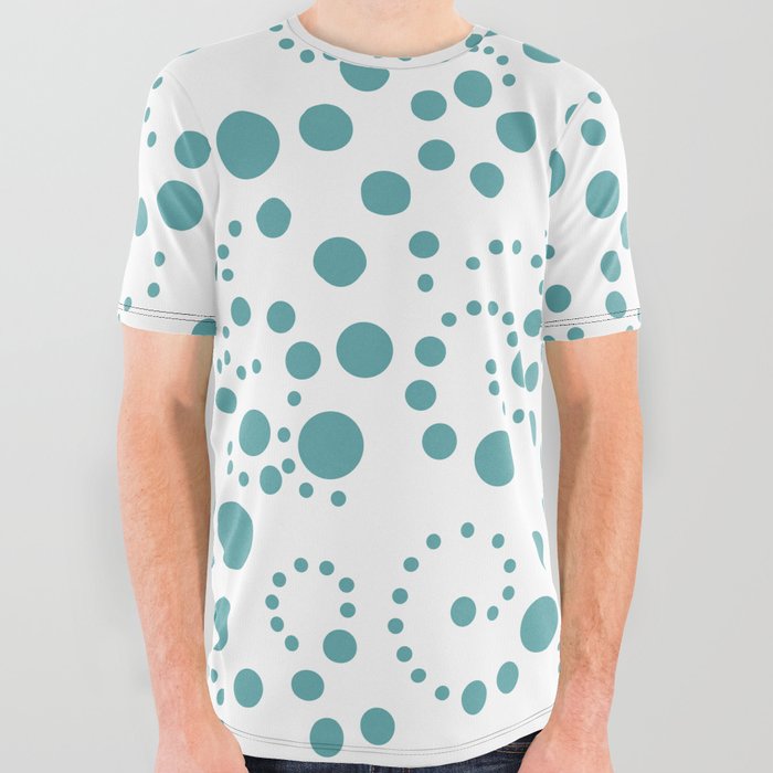 South Seas Spiral Dots Pattern All Over Graphic Tee