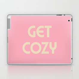 Get Cozy, Pink and White Laptop Skin