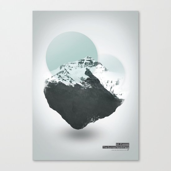 Mt. Everest - The Surreal North Face Canvas Print