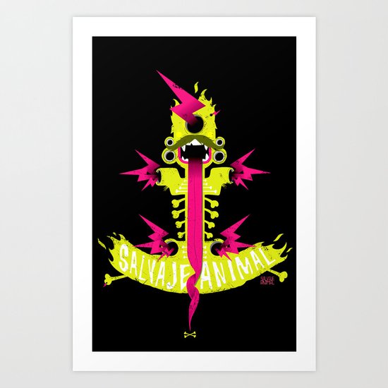 SALVAJEANIMAL Prehispanic II Art Print