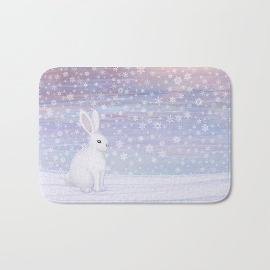 snow bunny Bath Mat