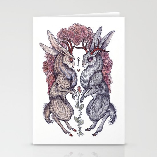Rare Hearts Stationery Cards