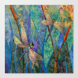 Colorful Dragonflies Canvas Print
