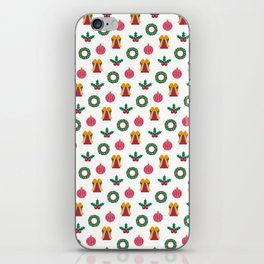 Christmas Pattern Tiny Wreath Gifts Wreath iPhone Skin