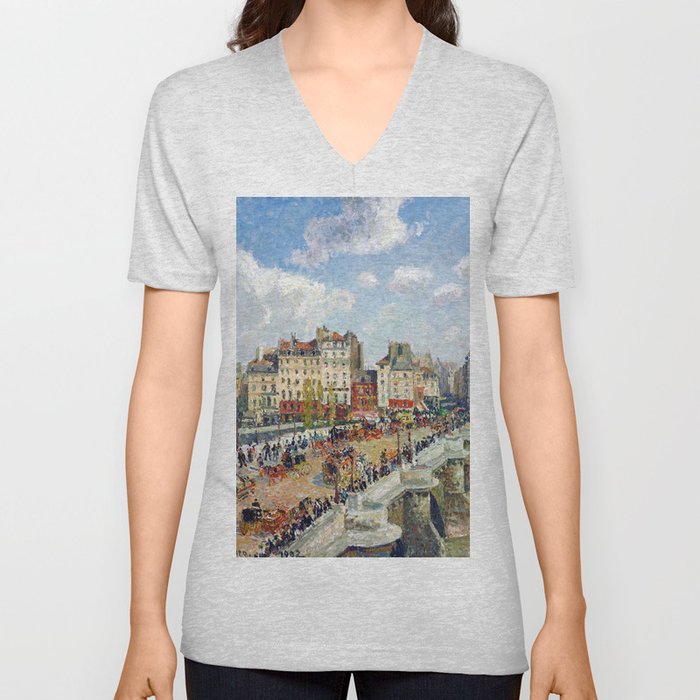 Camille Pissarro The Pont Neuf V Neck T Shirt