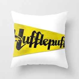 Hufflepuff 1948 Vintage Pennant Throw Pillow