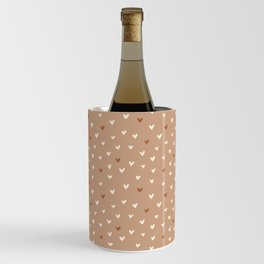 Be My Valentine Small Hearts - light brown Wine Chiller
