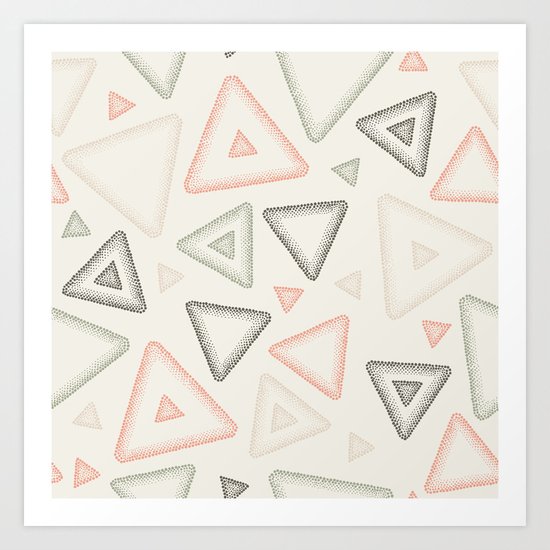 Retro Dotted Pattern 01 Art Print