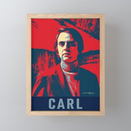 Carl Sagan Art Framed Mini Art Print