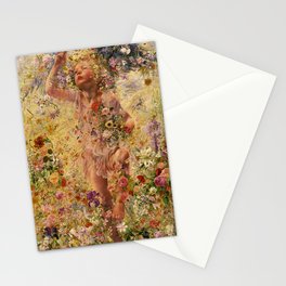The Four Seasons, Spring by Leon Frederic Stationery Card