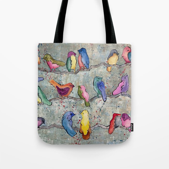 Colorful Birds Banter Tote Bag