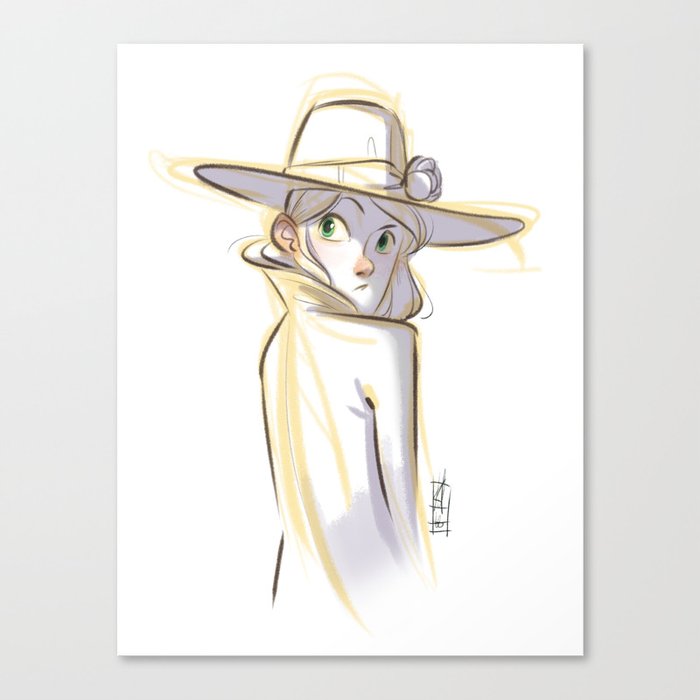 canvas brimmed hat