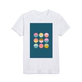 Happy Circles in Blue Kids T Shirt