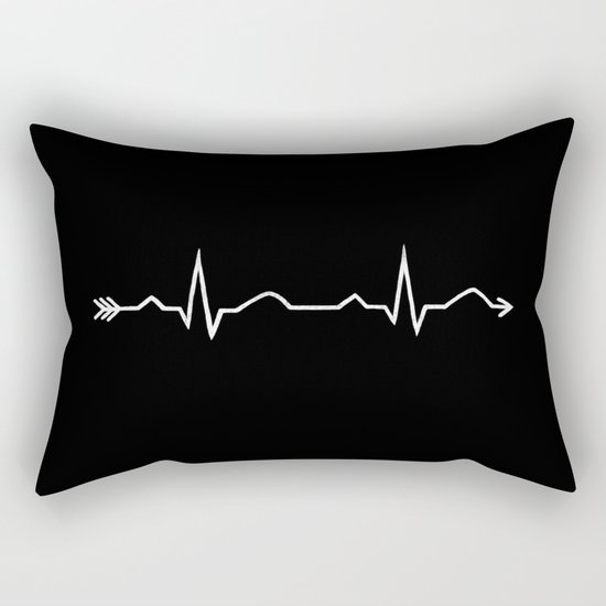 ecg arrow Rectangular Pillow