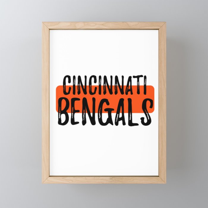 Go Bengals Framed Mini Art Print