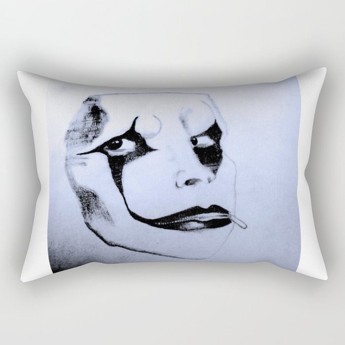 Jim (#4) - Black & White Rectangular Pillow