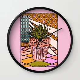 Aries Plant Wall Clock