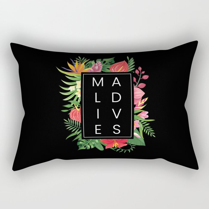 Maldives Flowers Maldives Vacation Rectangular Pillow