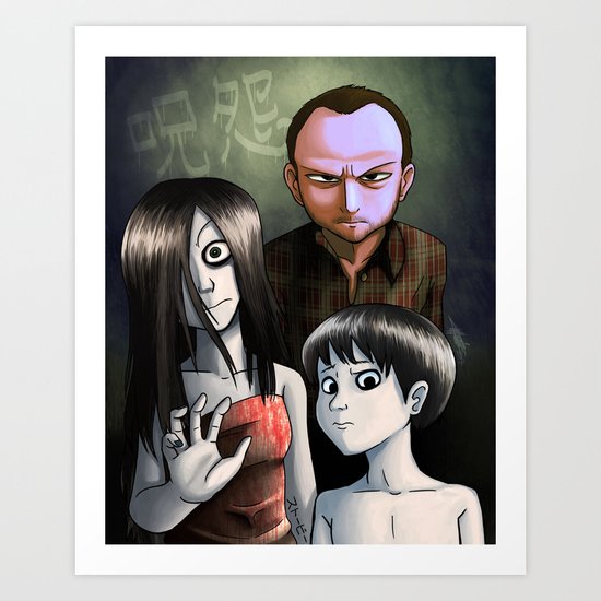 Japanese Family Portrait (呪怨) Art Print