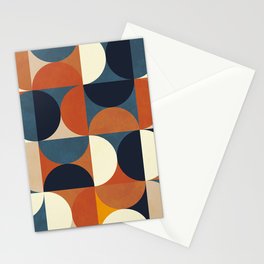mid century abstract shapes fall winter 1 Stationery Card