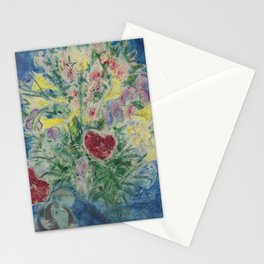 Marc Chagall Amoureux Sous un Bouquet Stationery Card