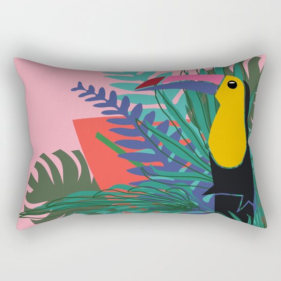 Toucan pink Rectangular Pillow