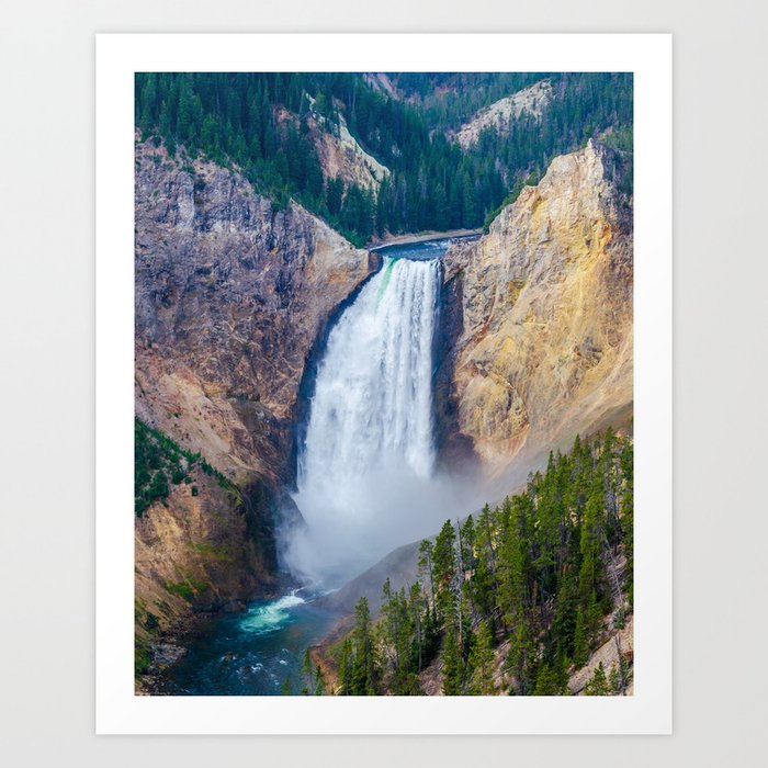 Yellowstone's Lower Falls, Yellowstone National Park Art Print