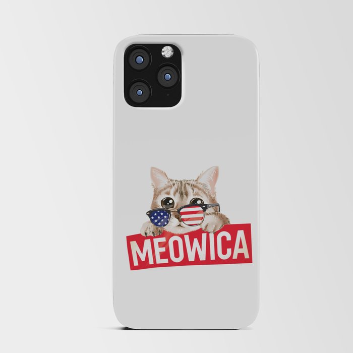 Meowica American Cat Independence Day iPhone Card Case