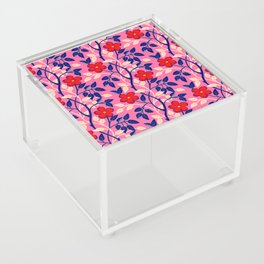 Colorful climbing red flower vines Acrylic Box