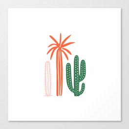 Hand drawn cactus plant art Canvas Print