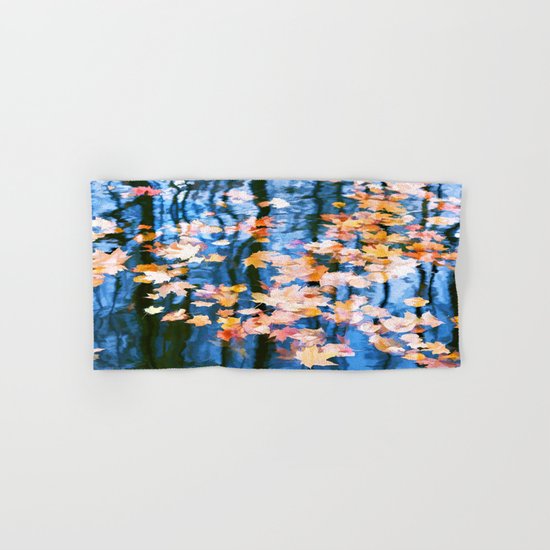 Fallen leaves in water Hand & Bath Towel