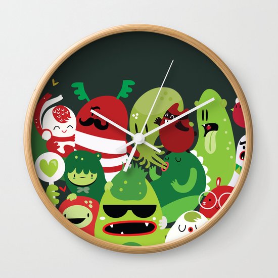 Xmas monsters Wall Clock
