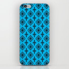 Turquoise and Black Native American Tribal Pattern iPhone Skin