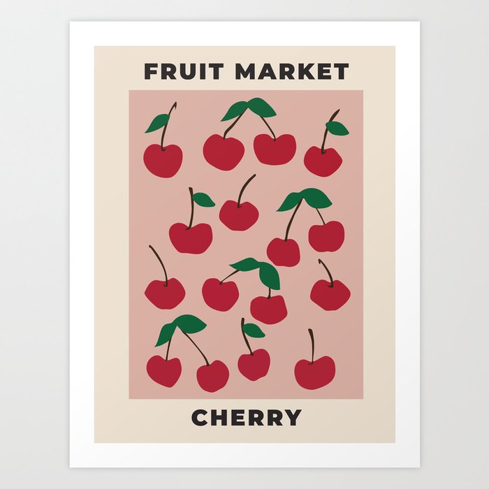 Fruit Market - Cherry Art Print