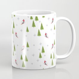 Skis and Pine Trees Mug