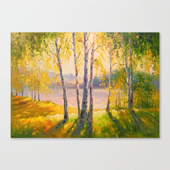 Sunny day at the river Canvas Print