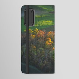 Colourful heart shaped woods in autumn. Tuscany, Italy Android Wallet Case