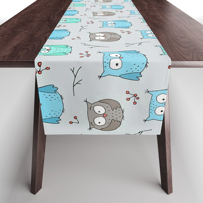 Cute Owls Table Runner