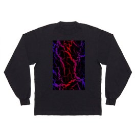 Cracked Space Lava - Blue/Red Long Sleeve T-shirt